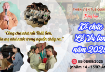 Thông báo: Tổ chức Lễ Vu lan năm 2025 – Thân mời quý Phật tử về tham dự