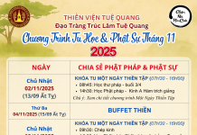 CHƯƠNG TRÌNH TU HỌC & PHẬT SỰ THÁNG 11/2025