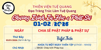 CHƯƠNG TRÌNH TU HỌC & PHẬT SỰ THÁNG 01-02/2026 CHƯƠNG TRÌNH TU HỌC & PHẬT SỰ THÁNG 01-02/2026