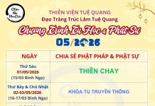 CHƯƠNG TRÌNH TU HỌC & PHẬT SỰ THÁNG 05/2026