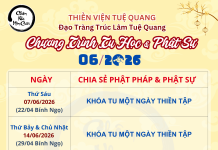 CHƯƠNG TRÌNH TU HỌC & PHẬT SỰ THÁNG 06/2026