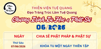 CHƯƠNG TRÌNH TU HỌC & PHẬT SỰ THÁNG 06/2026