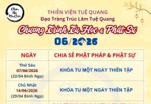 CHƯƠNG TRÌNH TU HỌC & PHẬT SỰ THÁNG 06/2026