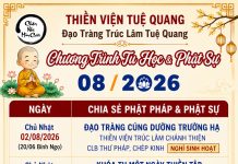 CHƯƠNG TRÌNH TU HỌC & PHẬT SỰ THÁNG 08/2026
