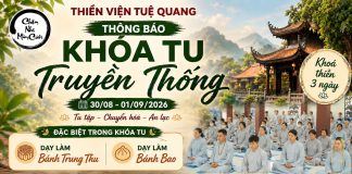 THÔNG BÁO: KHÓA TU TRUYỀN THỐNG DỊP LỄ 02 tháng 09 năm 2026